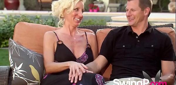  Horny swingers are having softcore sex and a wild full partner swap.